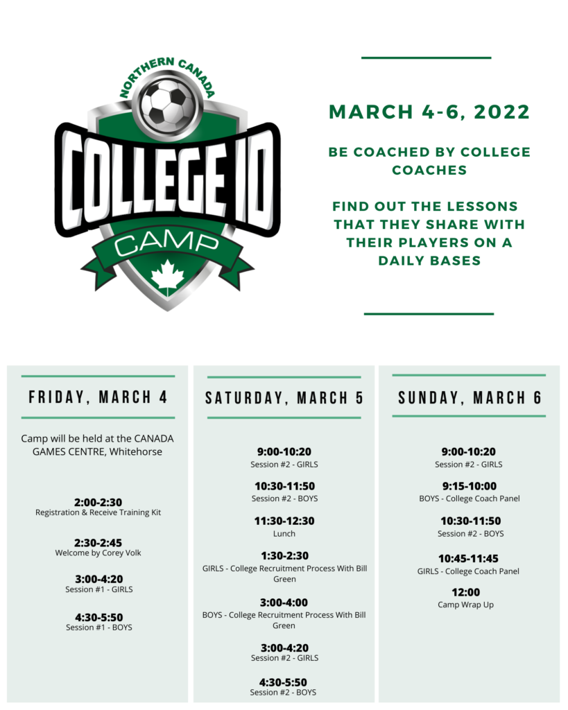 Northern Schedule 3-18-2021 – CANADA'S COLLEGE ID CAMPS